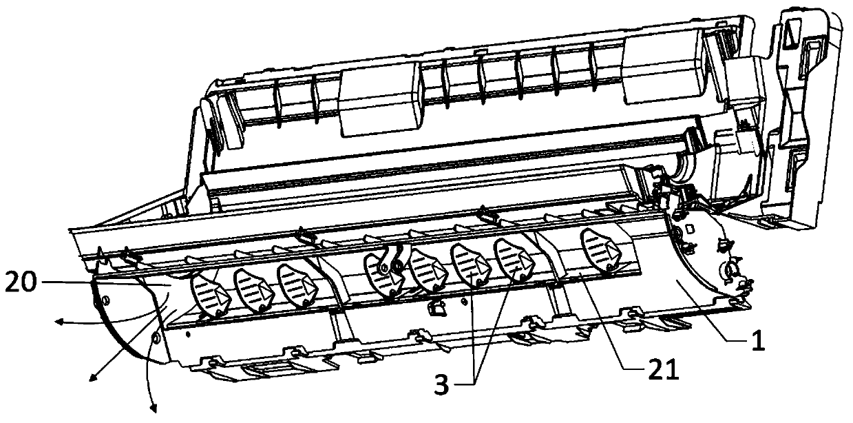 Wind guiding assembly for indoor unit of air conditioner and indoor unit of air conditioner