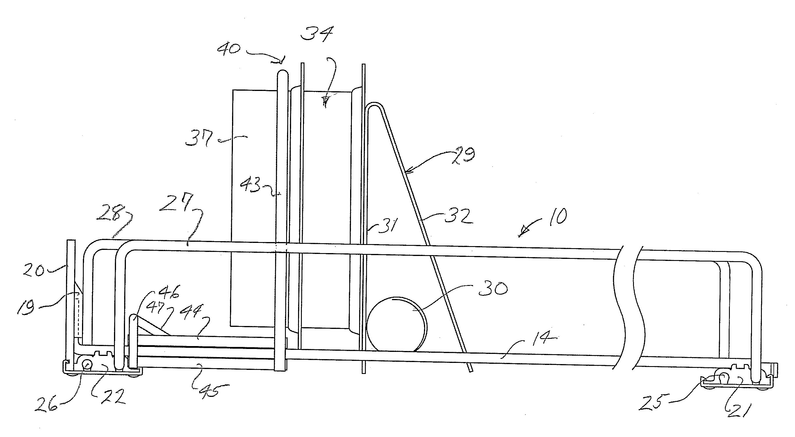 Product display with improved pull-through frame arrangements