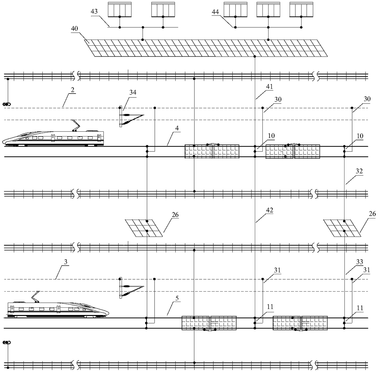 Integrated grounding system applied to urban rail transit adopting alternate current traction power supply system