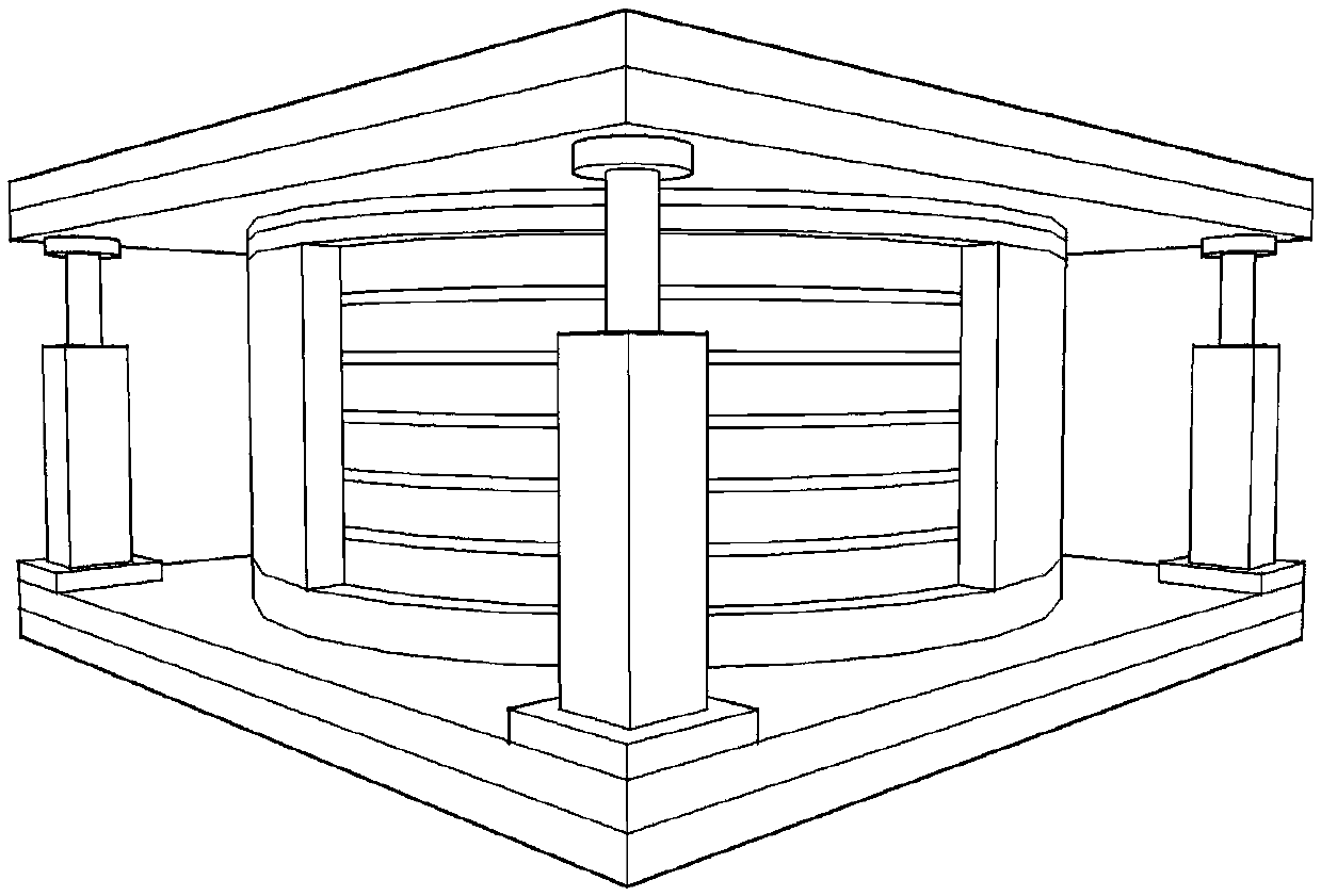 Damping device of impact type machine foundation