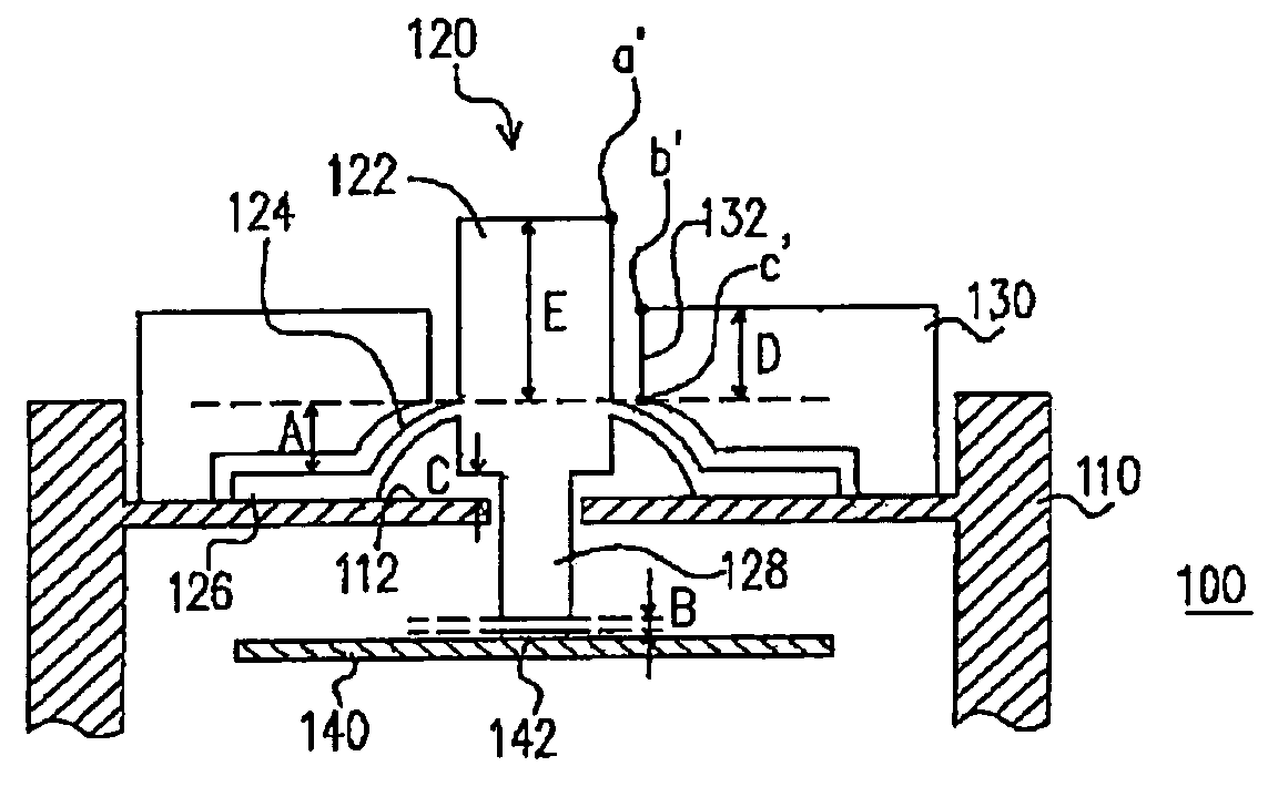 Button structure and design method for latching prevention