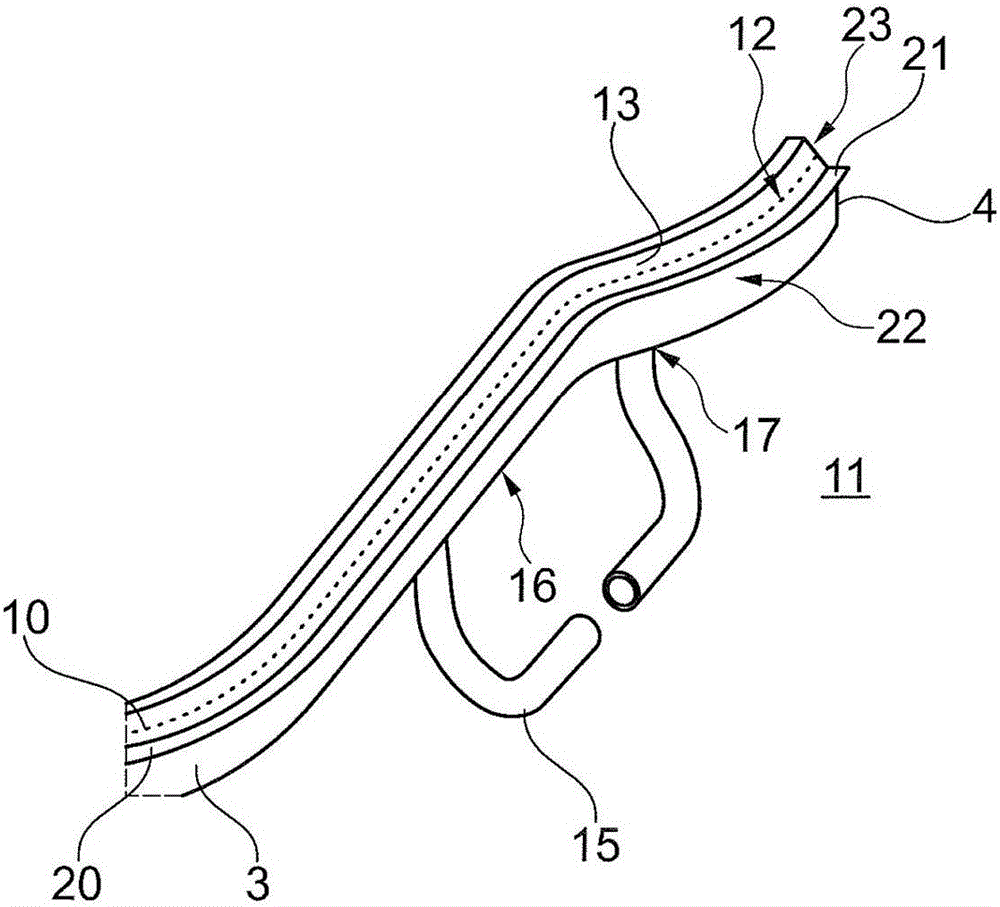 Heating channel unit, method for producing a heating channel unit, and folding device