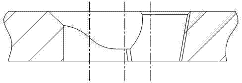 Locking pressurizing hole of internal fixed frame