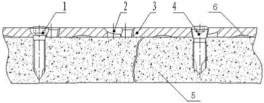 Locking pressurizing hole of internal fixed frame