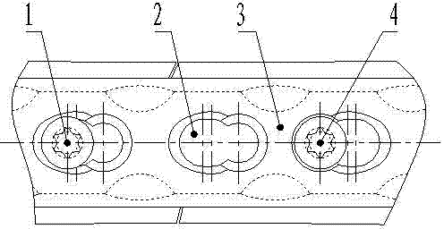 Locking pressurizing hole of internal fixed frame