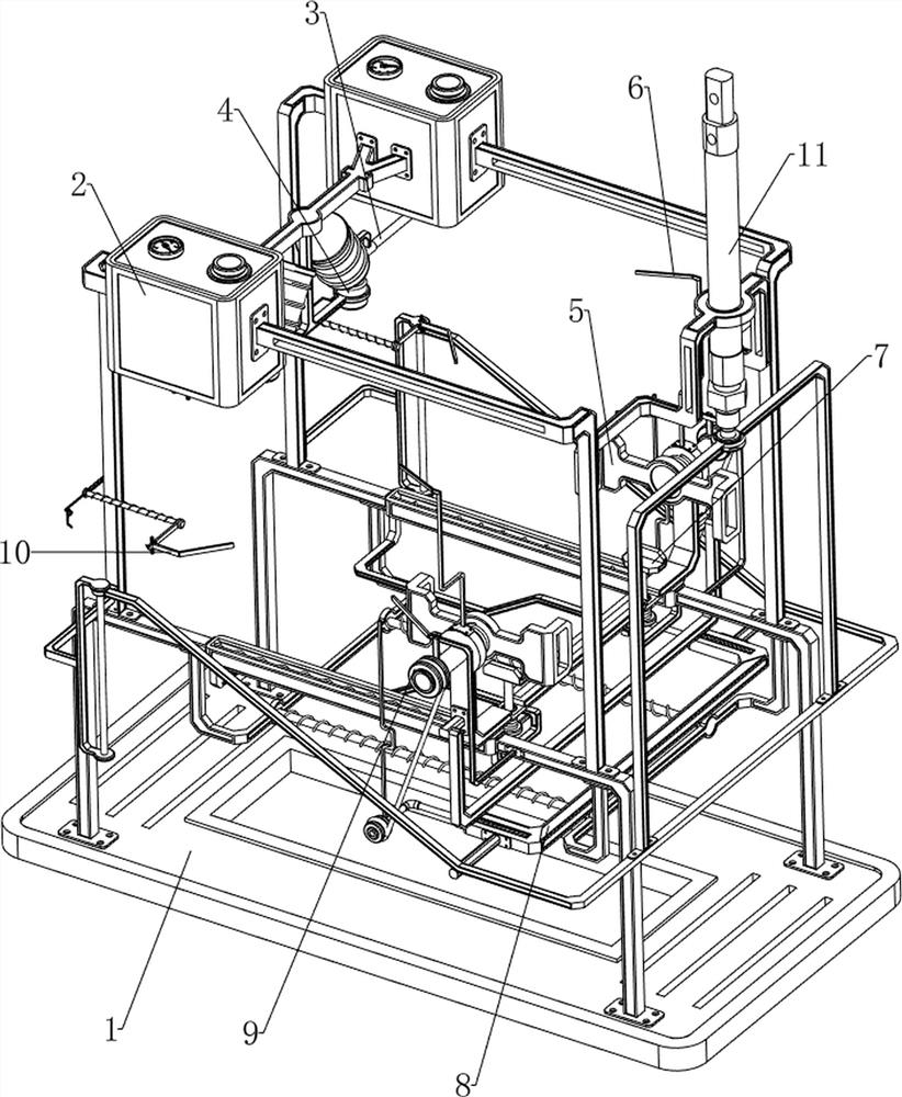 Spraying device for heat insulation layer of battery