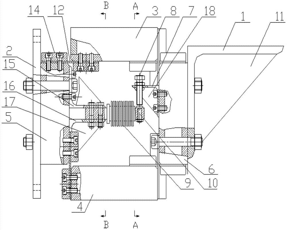 A heavy load force transmission mechanism applied to a large force bearing area