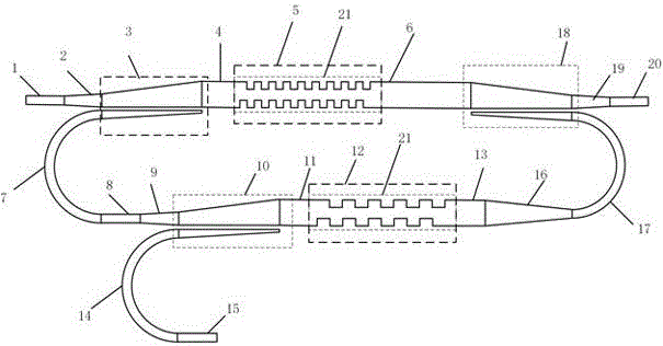 Adjustable-bandwidth filter based on silicon-based waveguide optical grating