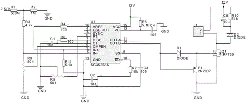 Hardware circuit of surface detection apparatus for insulating tool