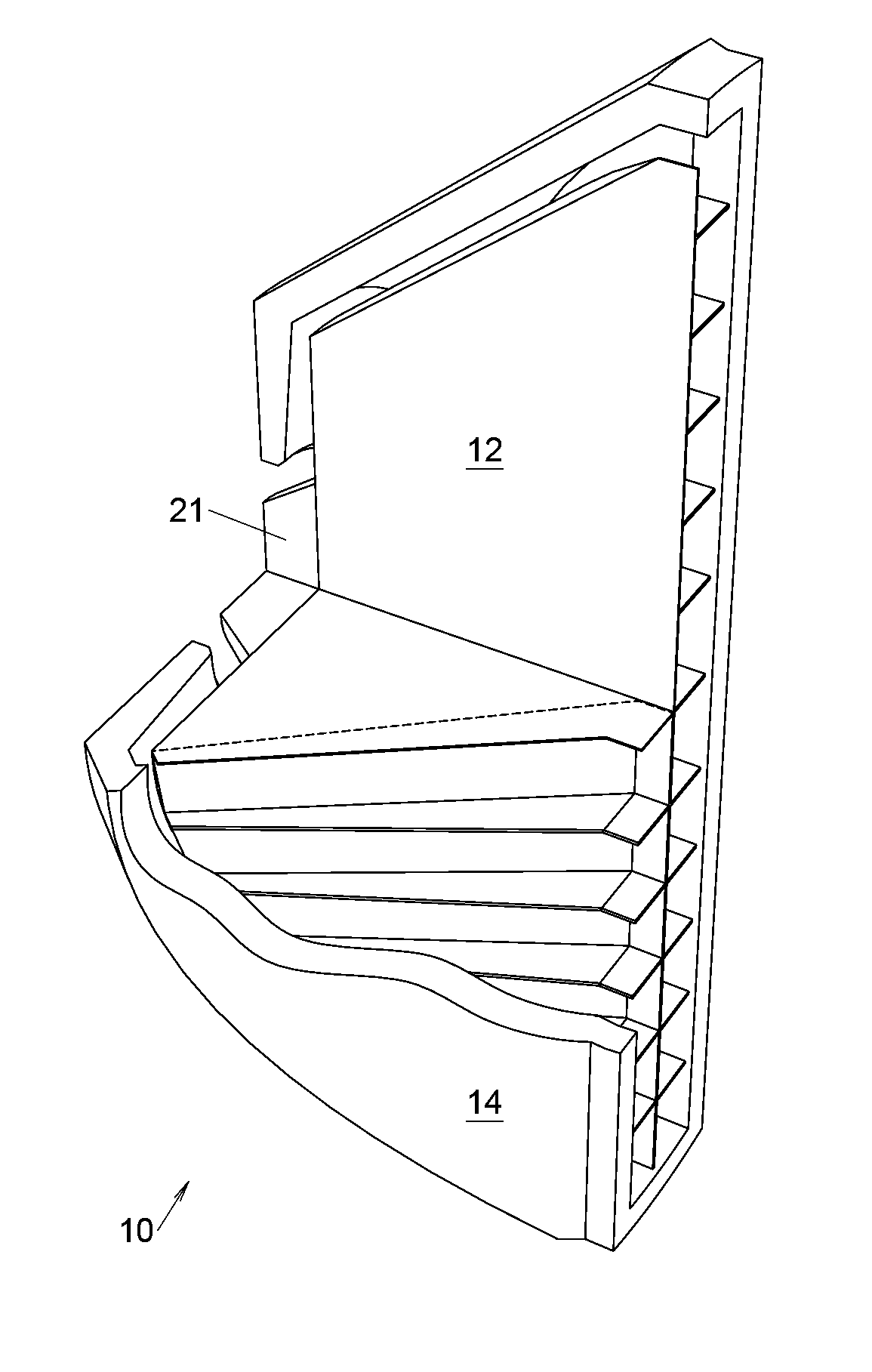 Radial input waveguide