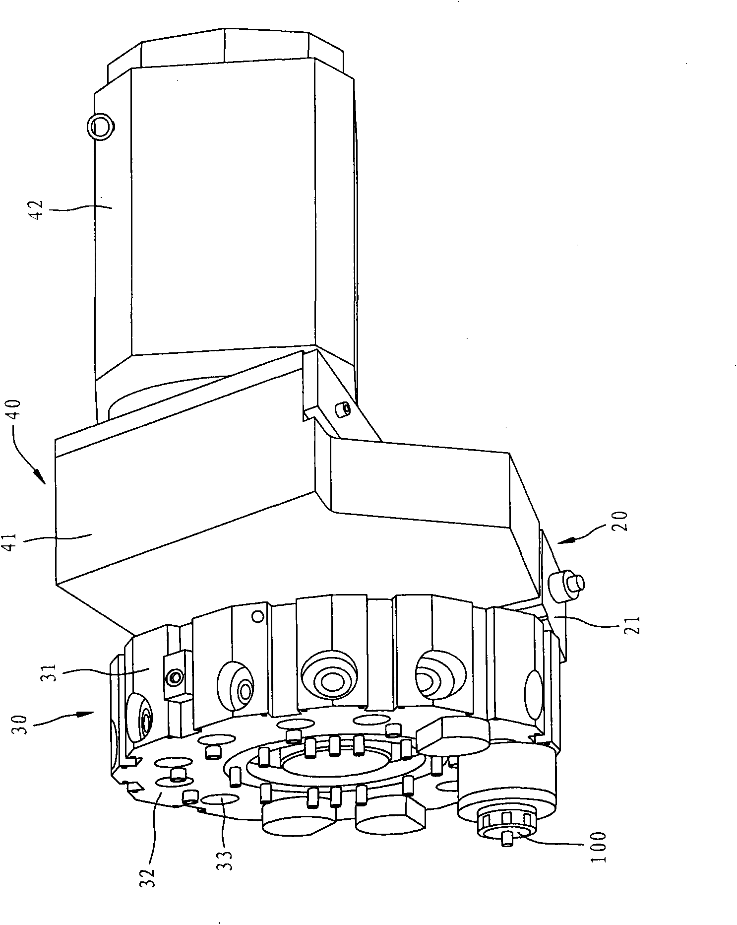 Multifunctional composite power cutter tower of computer numerically controlled lathe