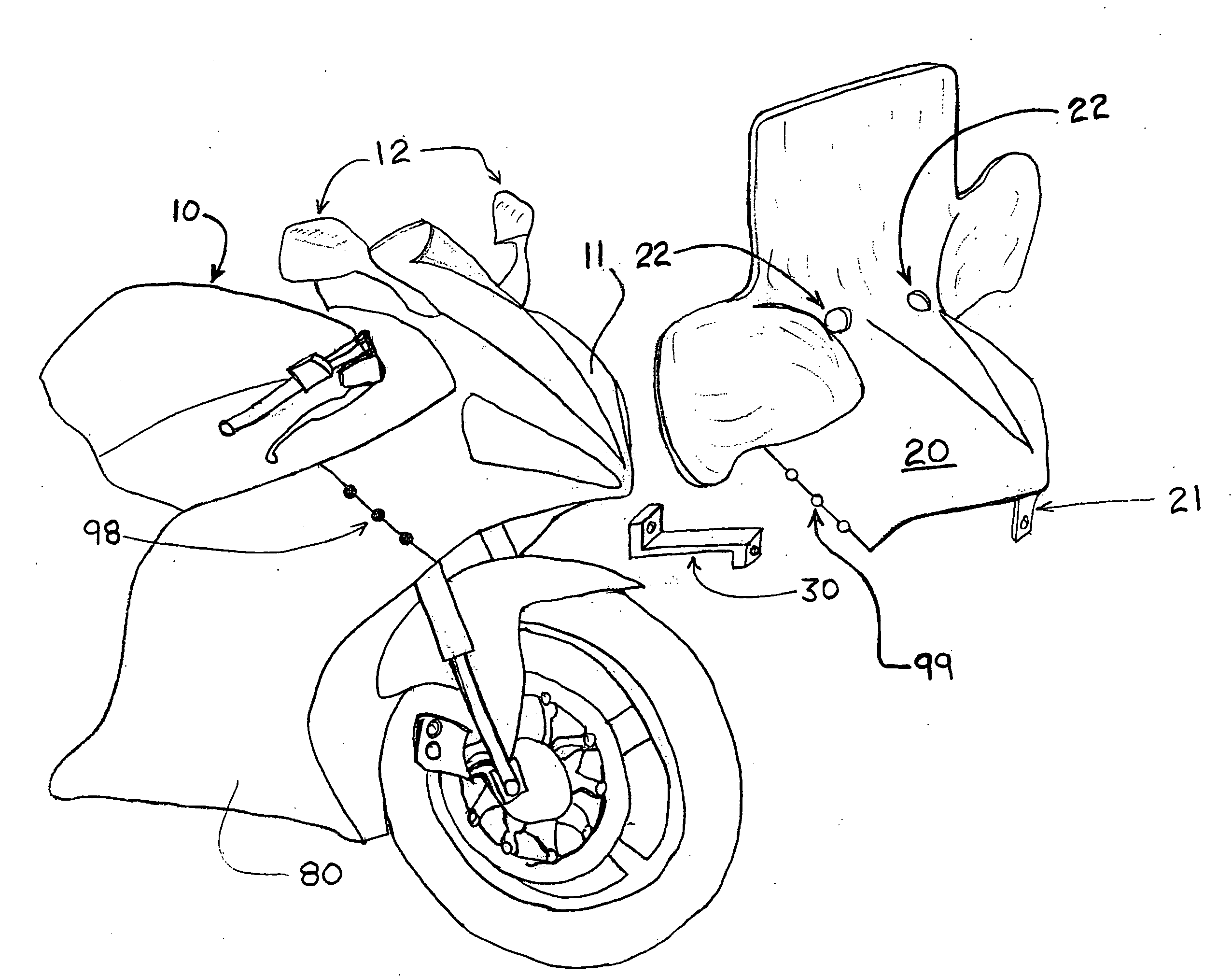 Sport bike motorcycle fairing accessory