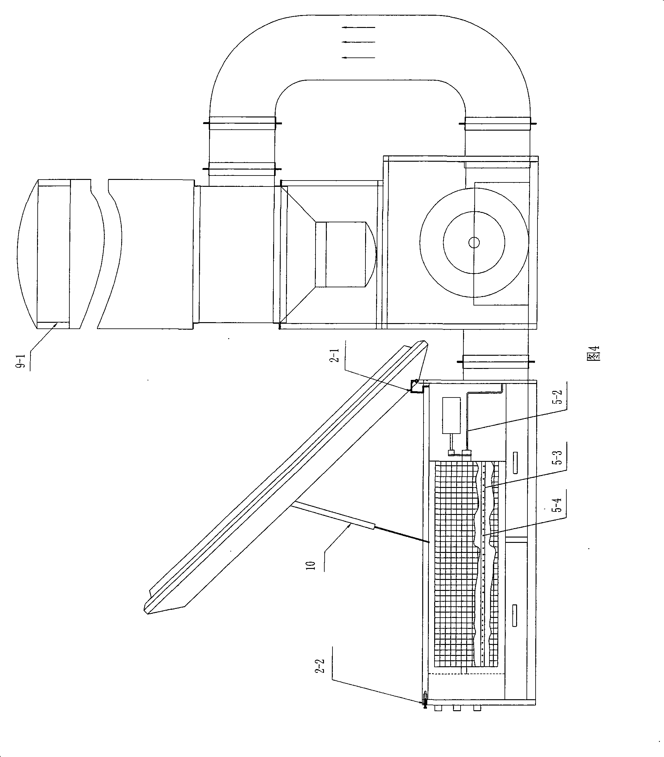 Dust absorption grinding bench system