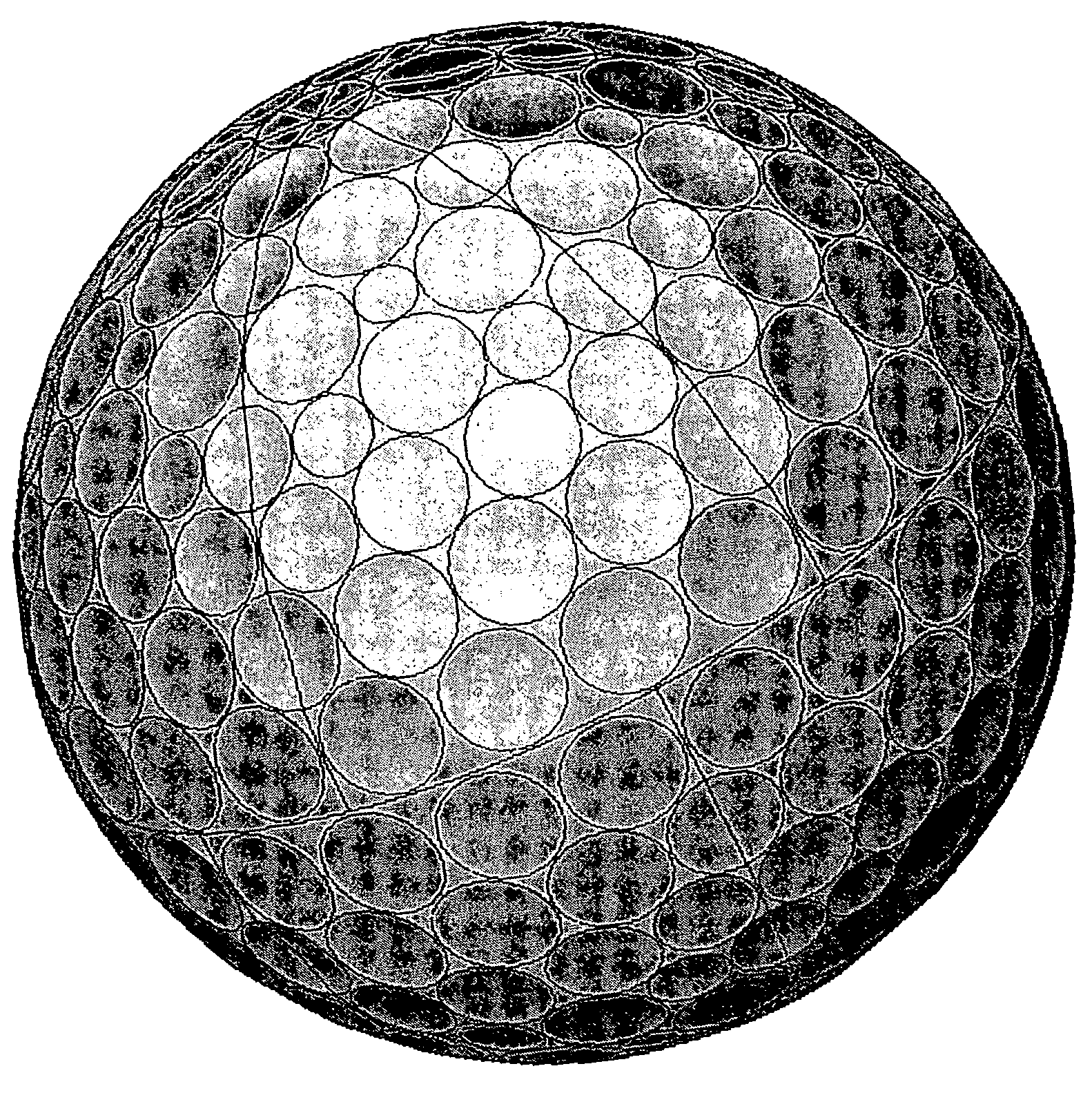 Dimple patterns for golf balls