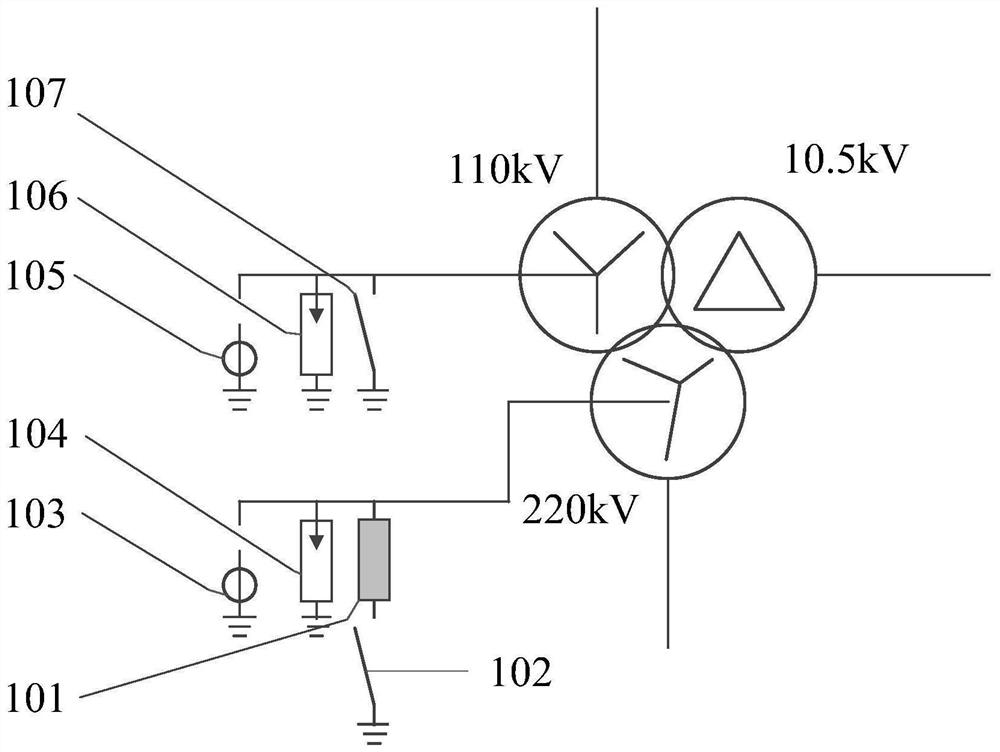 Suppression device for magnetizing inrush current of transformer