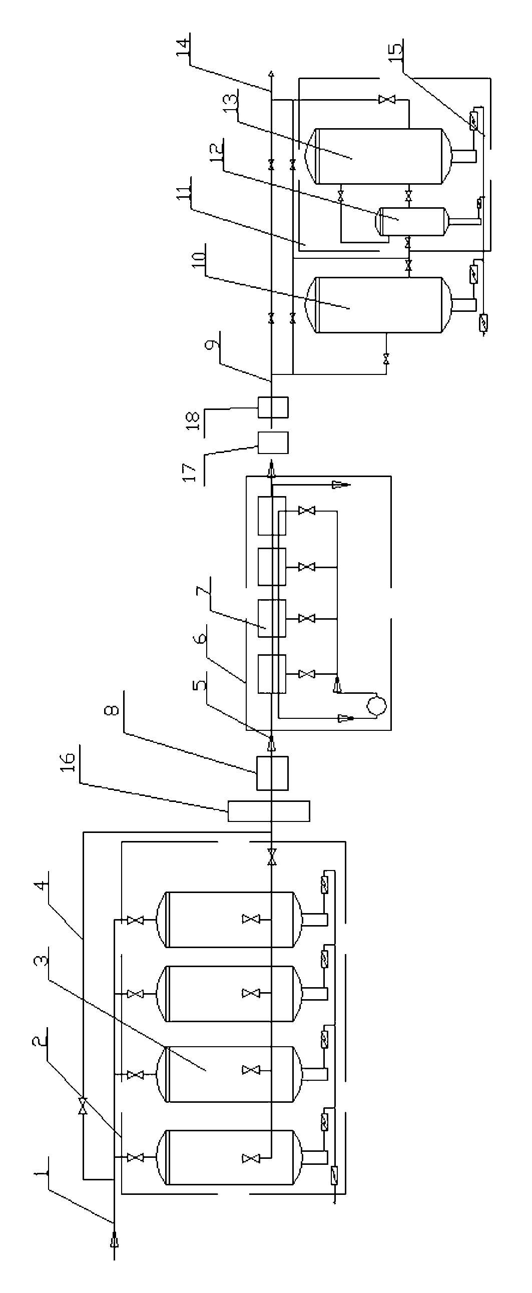 Gas turbine generating coke oven gas comprehensive purification system and purification method thereof