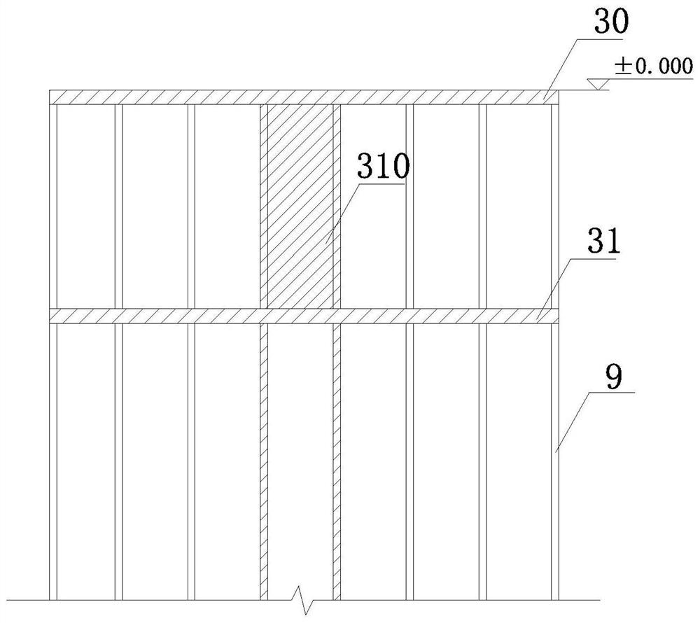 A staged reverse construction method for basement