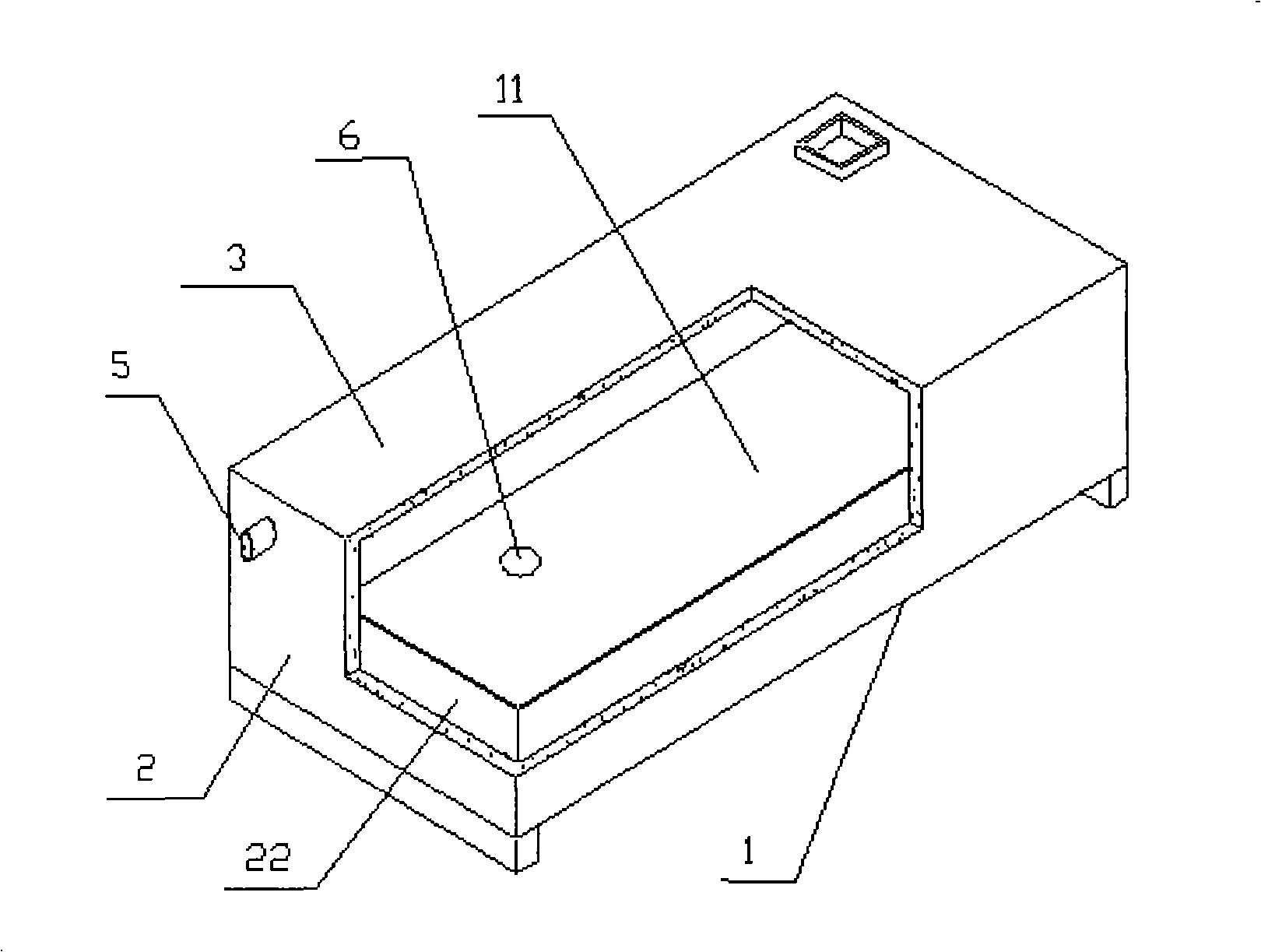 No-pollution internal-wall concrete water tank made of HDPE boards