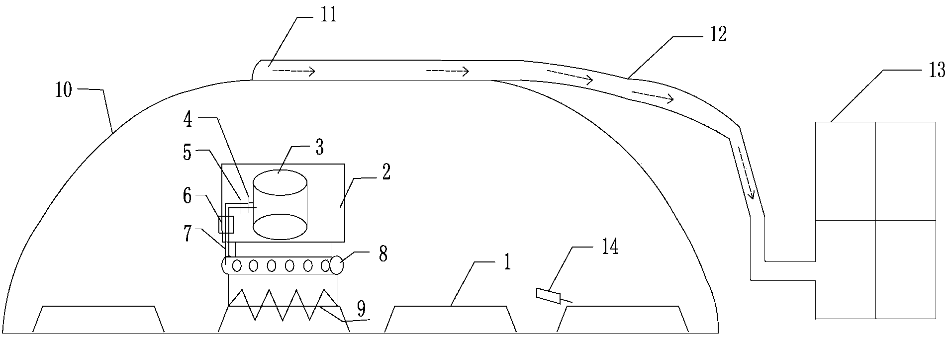 Method and treatment system for restoring organic pollution soil through combination of room temperature desorption and chemical oxidation