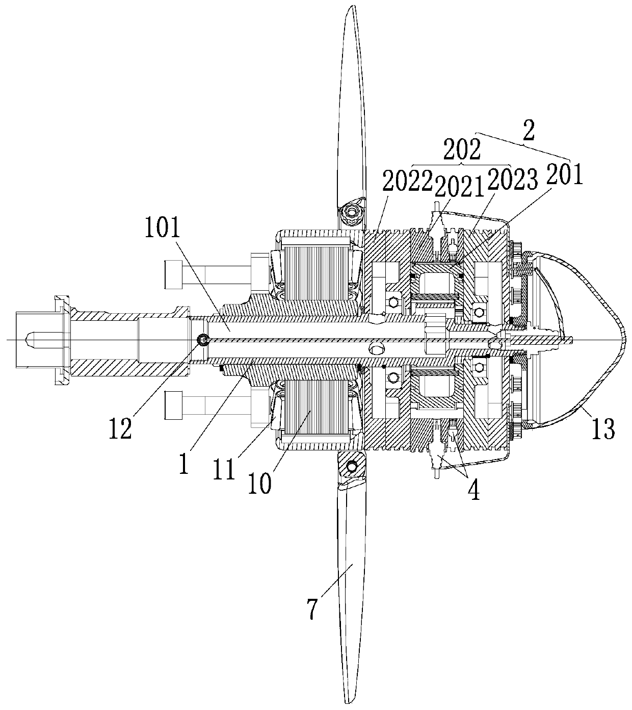 External rotor engine and UAV