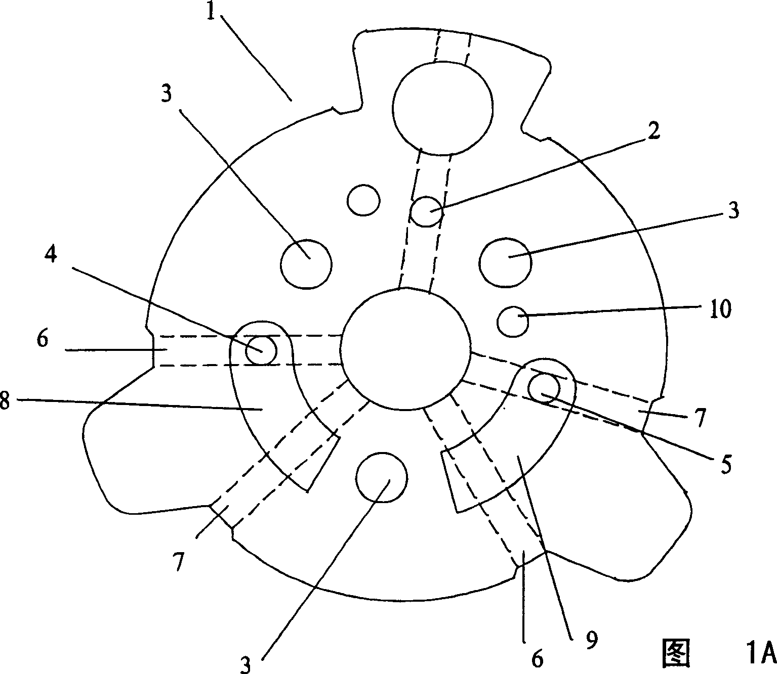 Oil-path-carried leaf-valve type variable cam-shaft timing phase meter