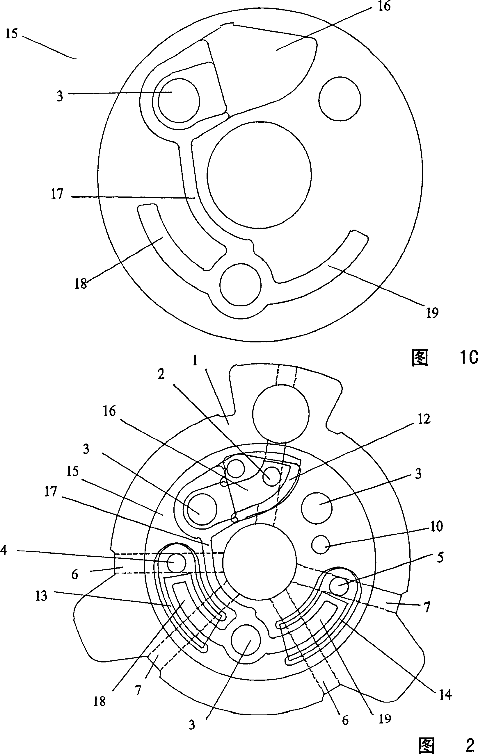 Oil-path-carried leaf-valve type variable cam-shaft timing phase meter