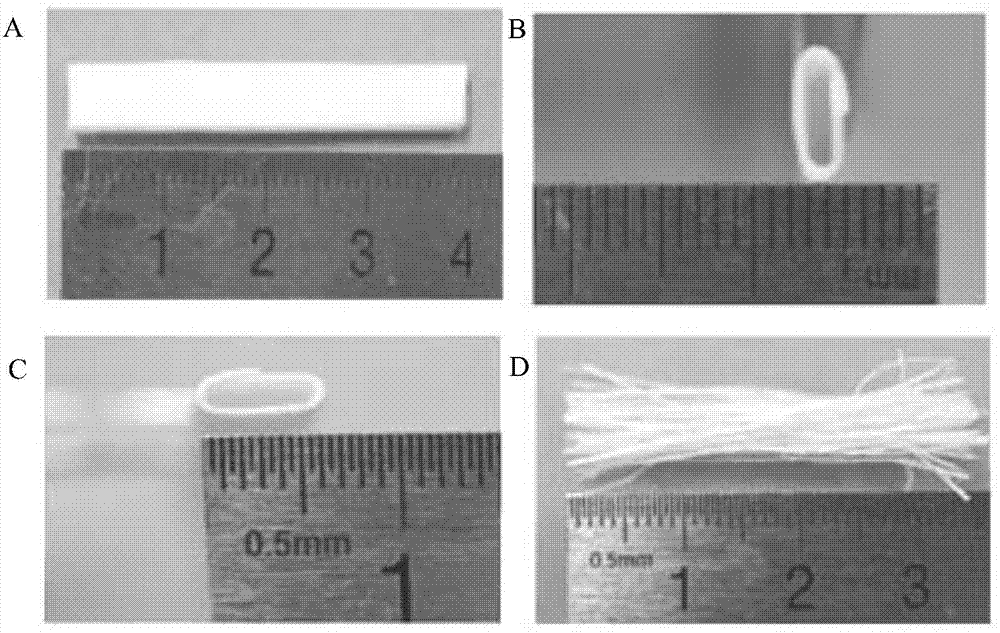 Collagen material for repairing peripheral nerve injury containing two factors and preparation method thereof