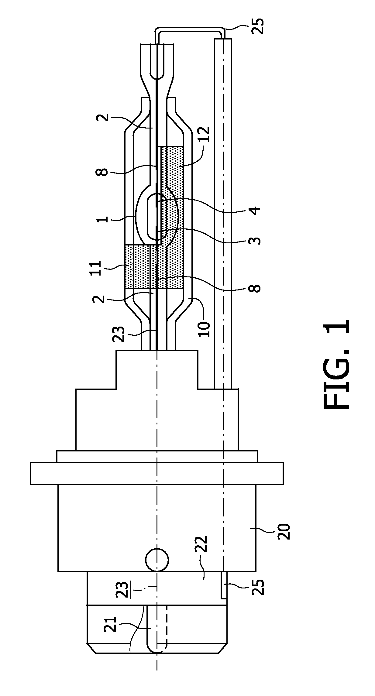 Electric lamp with light-absorbing coating, precursor suspension for such a coating and method of making such a lamp