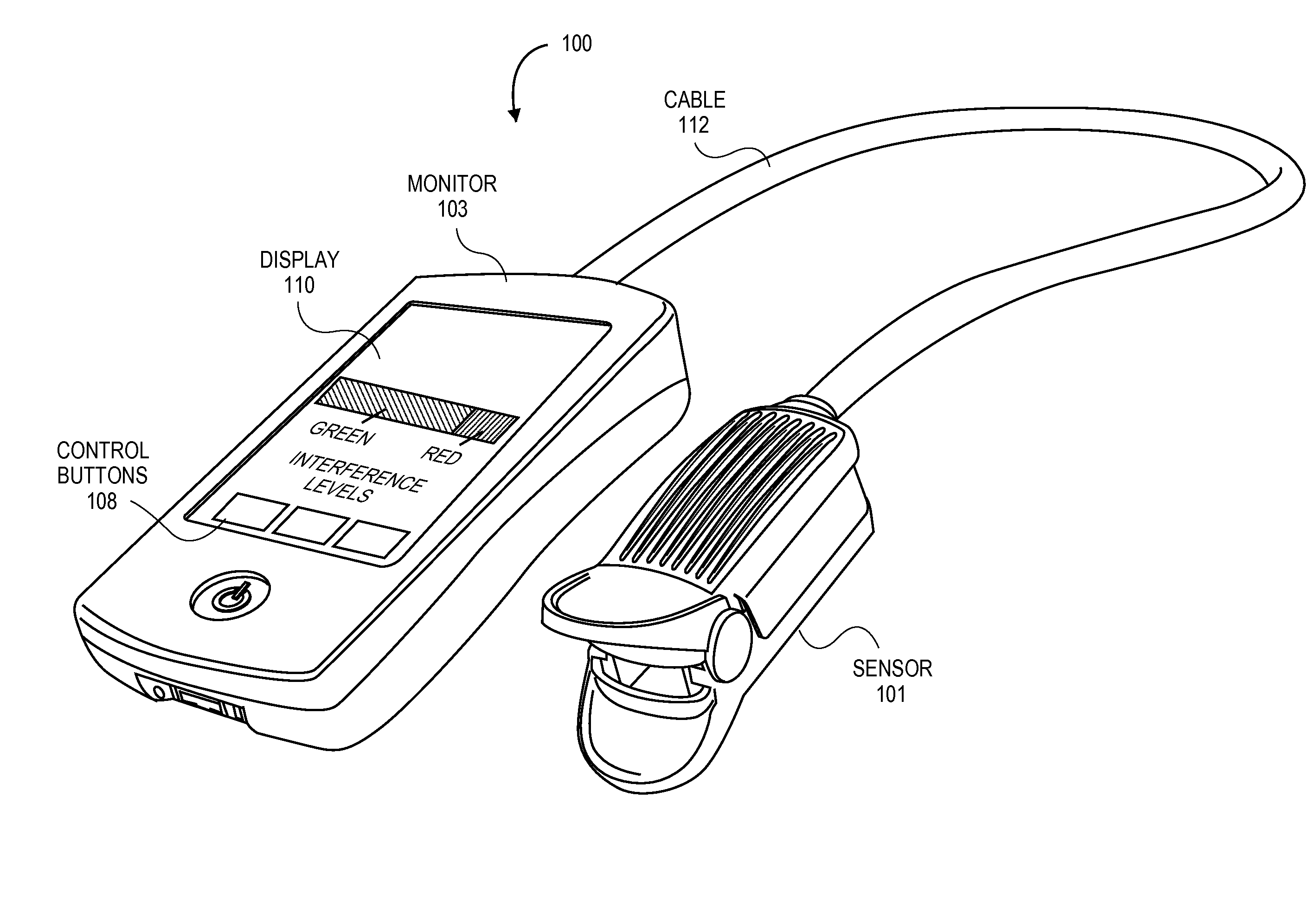 Interference detector for patient monitor