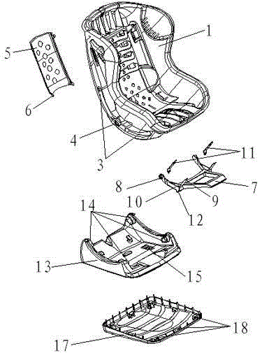 An adjustable tilting child safety seat