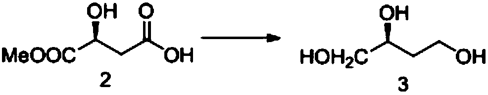 Chemical synthesis method of S-(+)-3-hydroxytetrahydrofuran