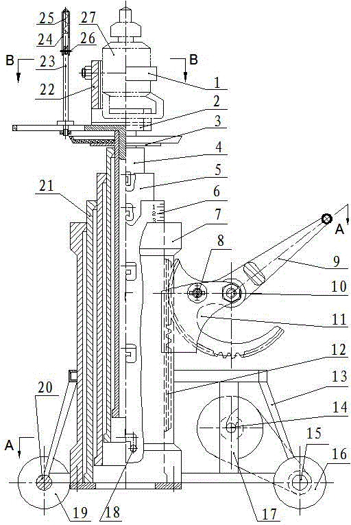 Hand-held electric hammer uphole drilling device