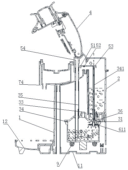 Electric pressure cooker brewing machine and beverage brewing method through same