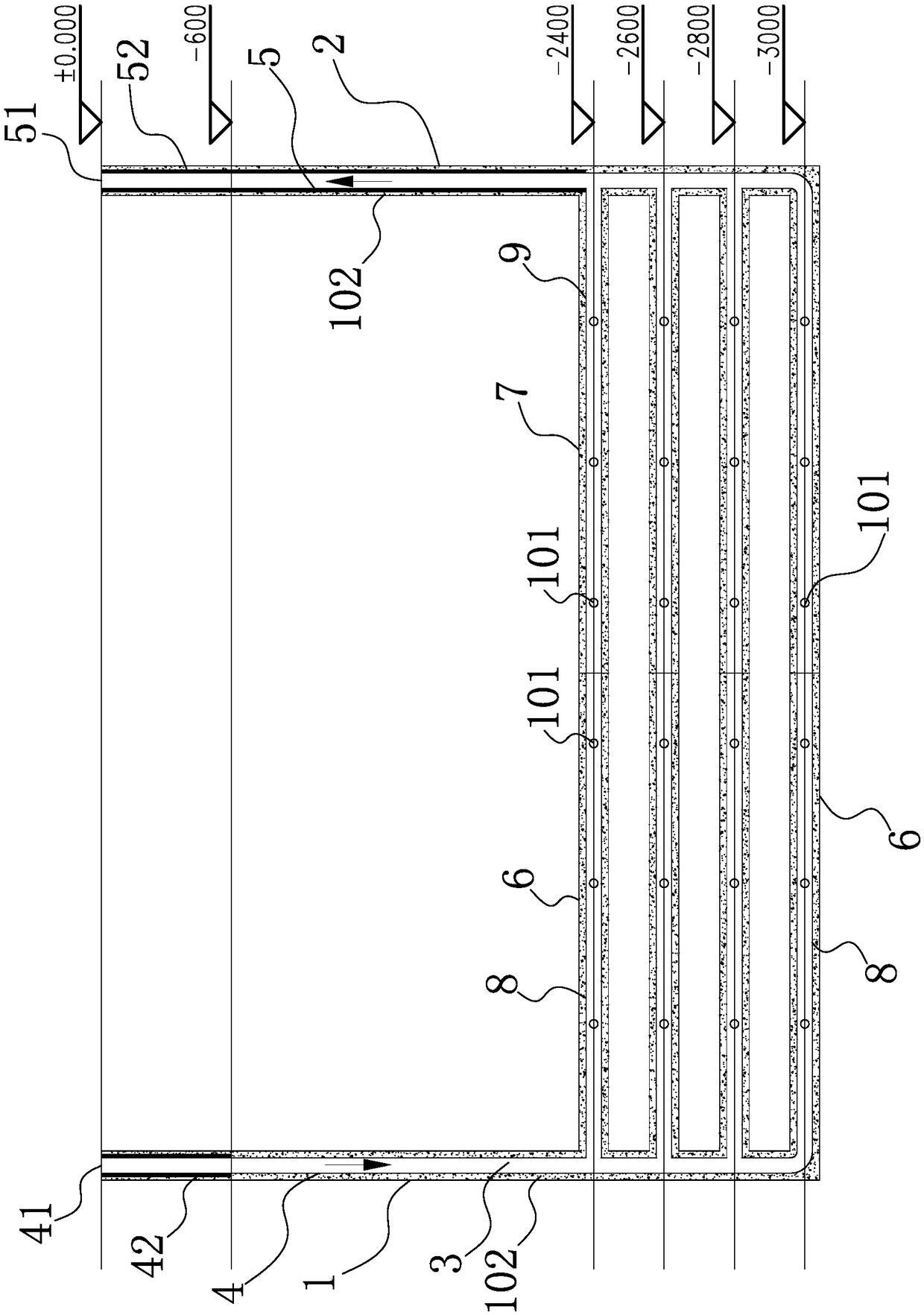 Strengthened closed type medium-deep-layer buried pipe heat exchange system