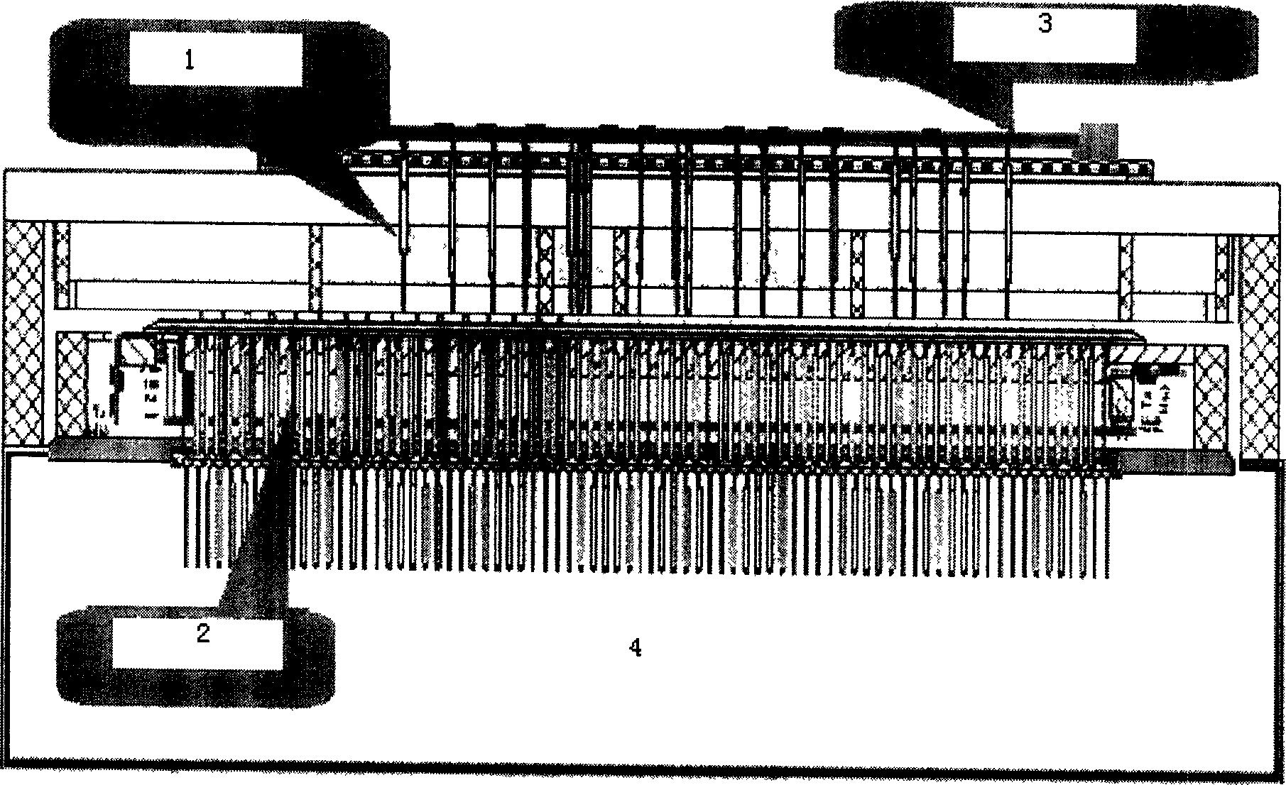 PCB on-line testing system and realization thereof