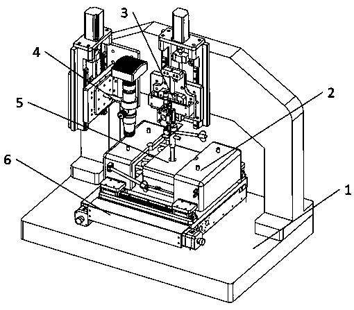 High-temperature micro-nano indentation testing device and method with inert gas protection function