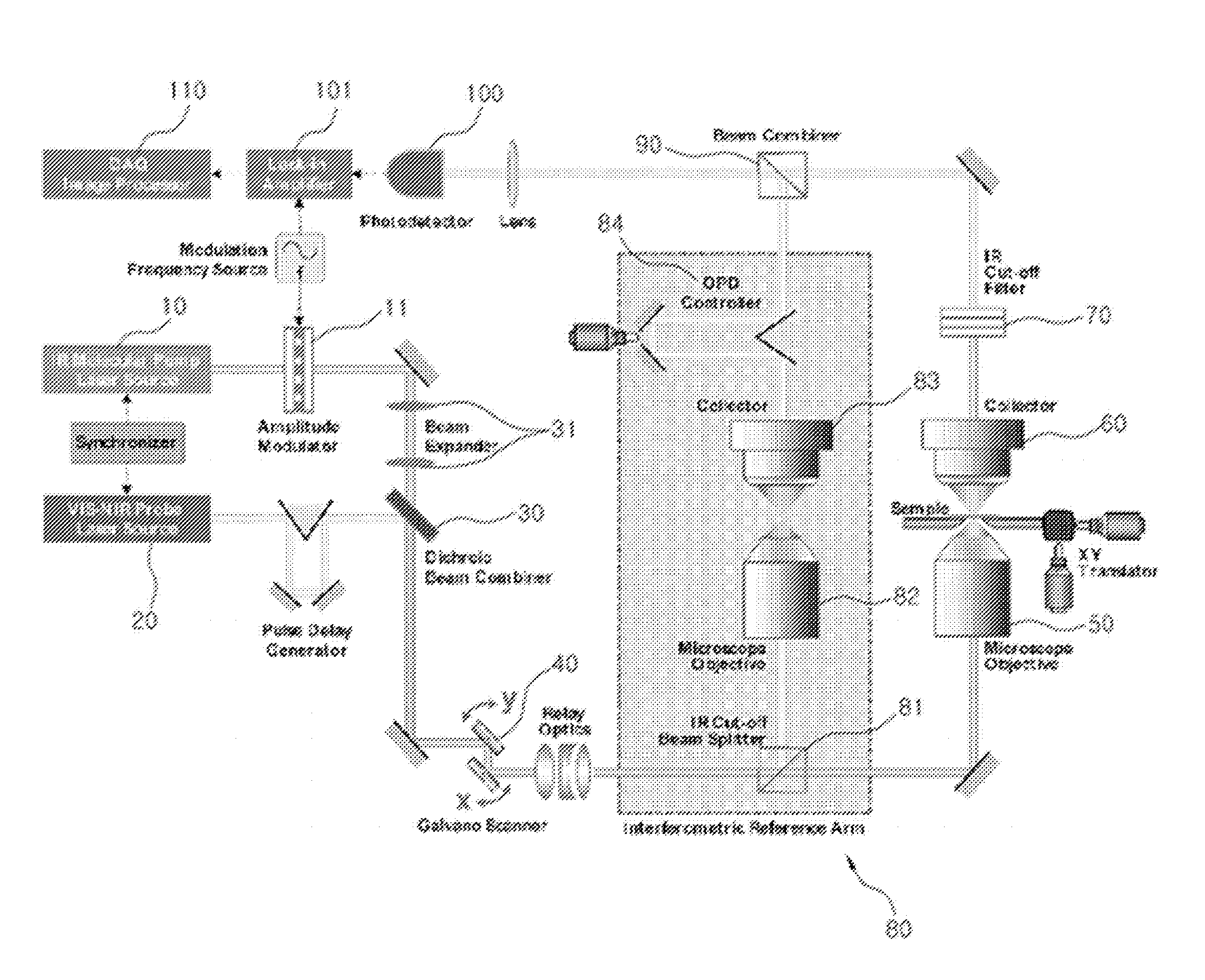 Imaging Apparatus for Infrared Rays Nonlinear Molecular Vibrational Microscopy