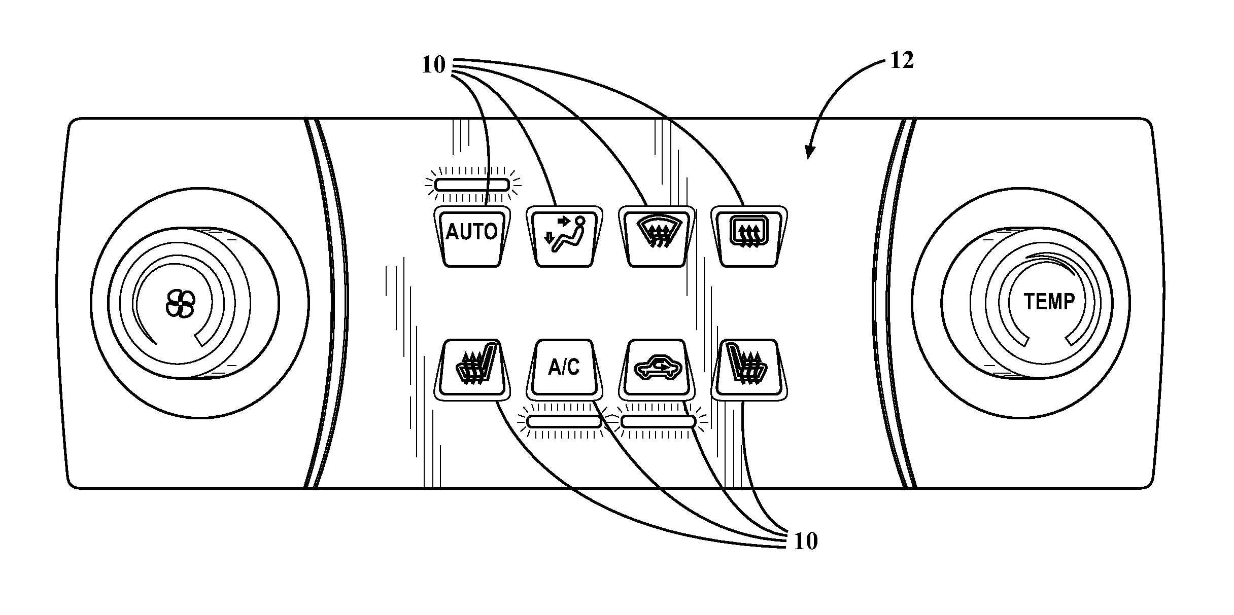 Switch array utilizing touch screen technology and haptics feedback