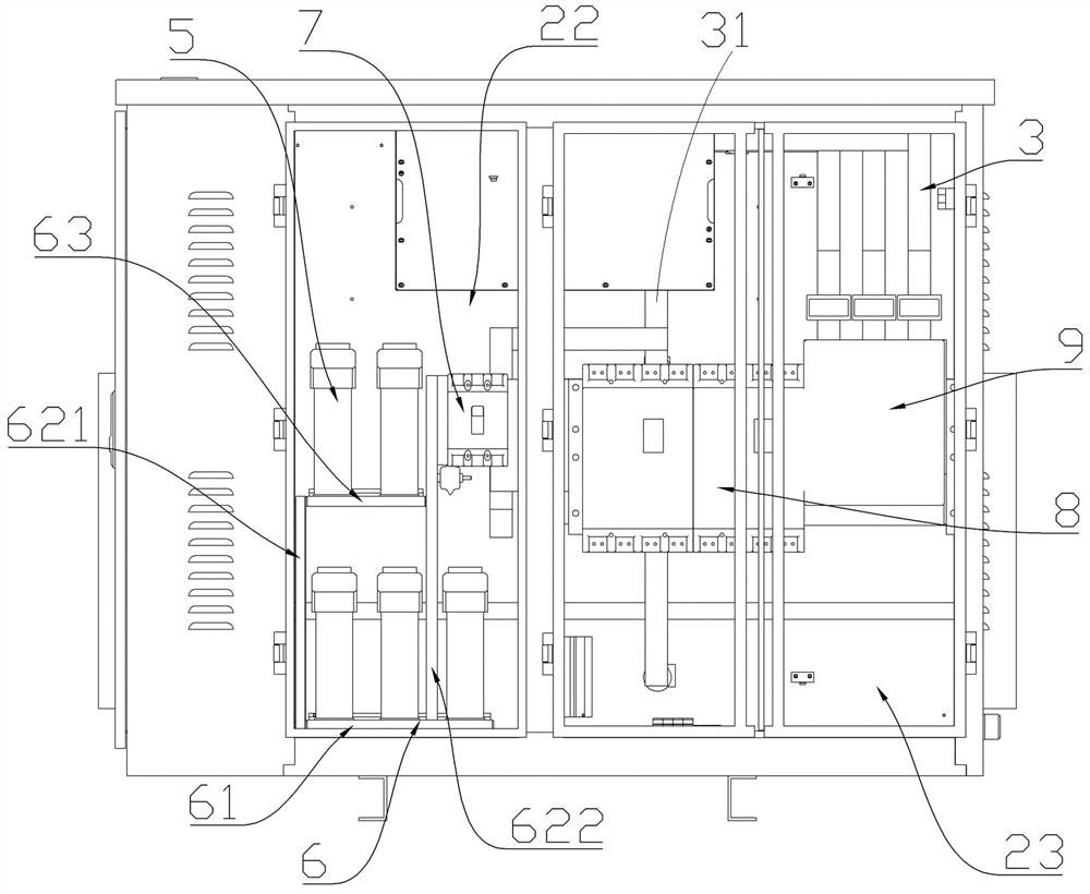 Power distribution cabinet for substation and integrated substation