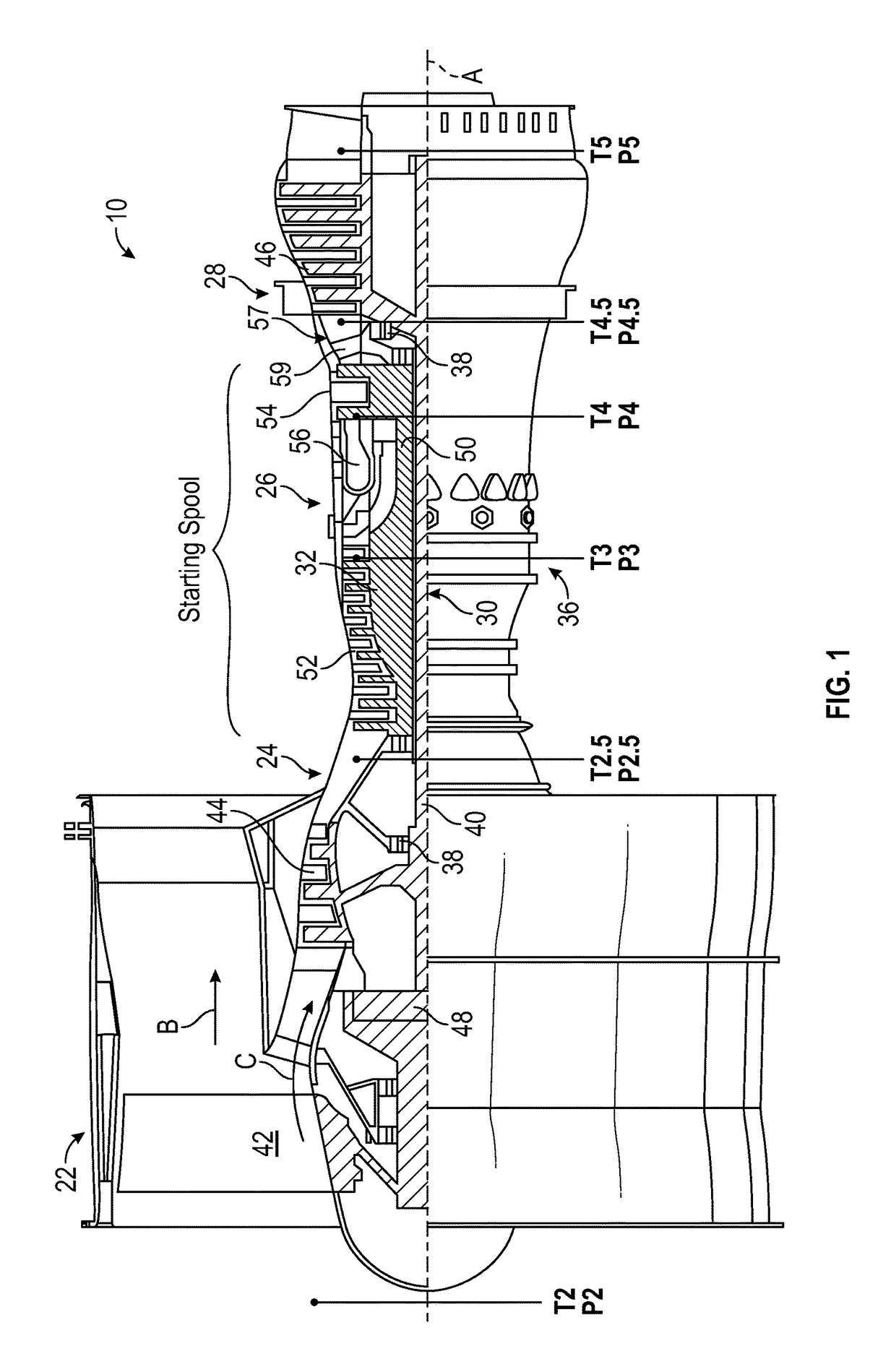 Gas turbine engine bowed rotor avoidance system