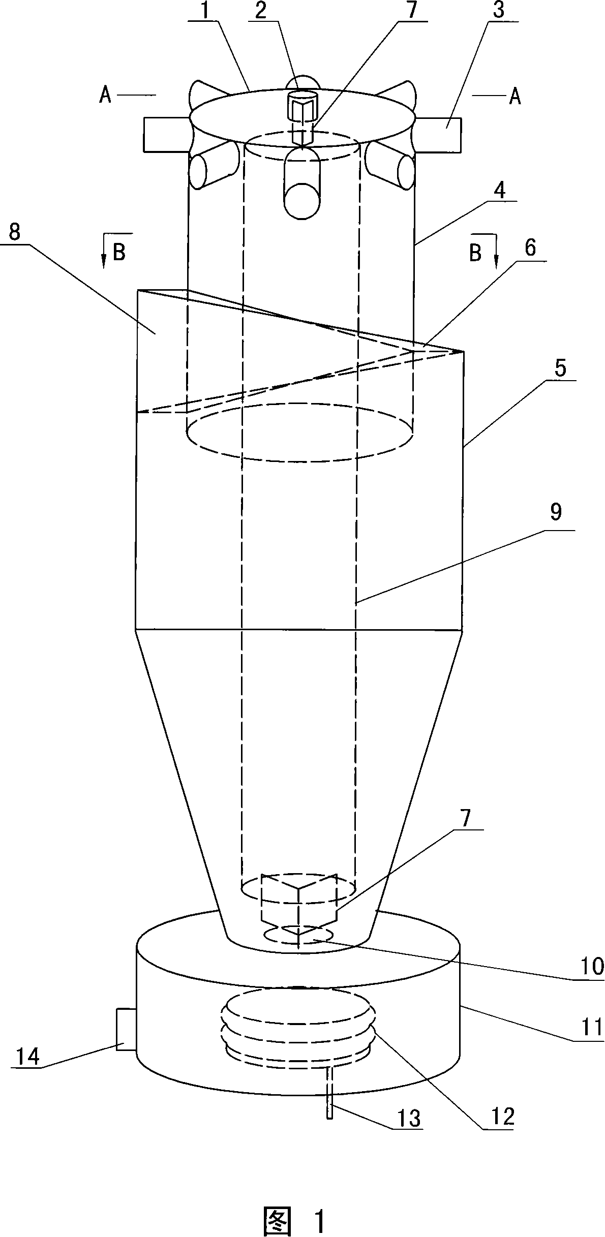 Vortex pulp distributor