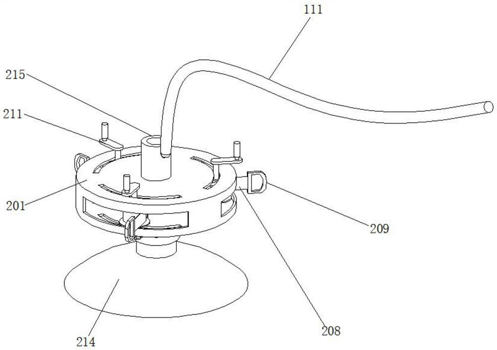 A navigation and positioning device for a horizontal transcranial magnetic stimulator