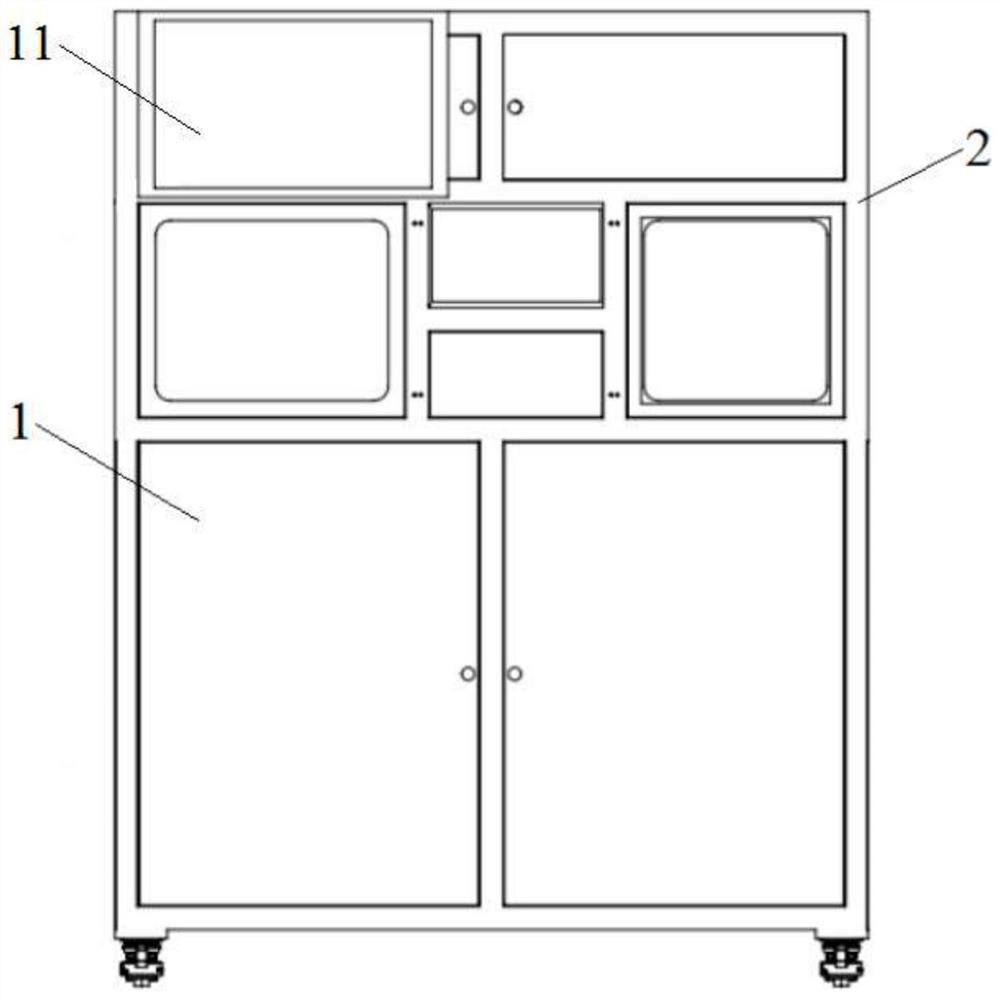 A commercial film laminating machine and a paid film laminating method based on the commercial film laminating machine