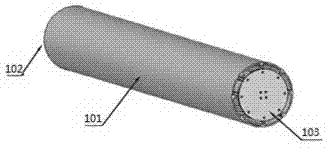 Testing device for simulating cross self-induced vibration of deep-sea stand columns under inclined uniform flow