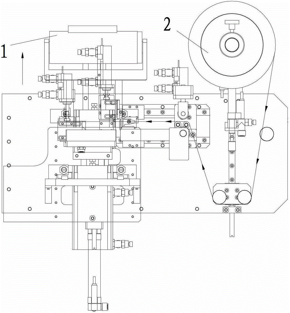 Lithium battery winding and pasting mechanism