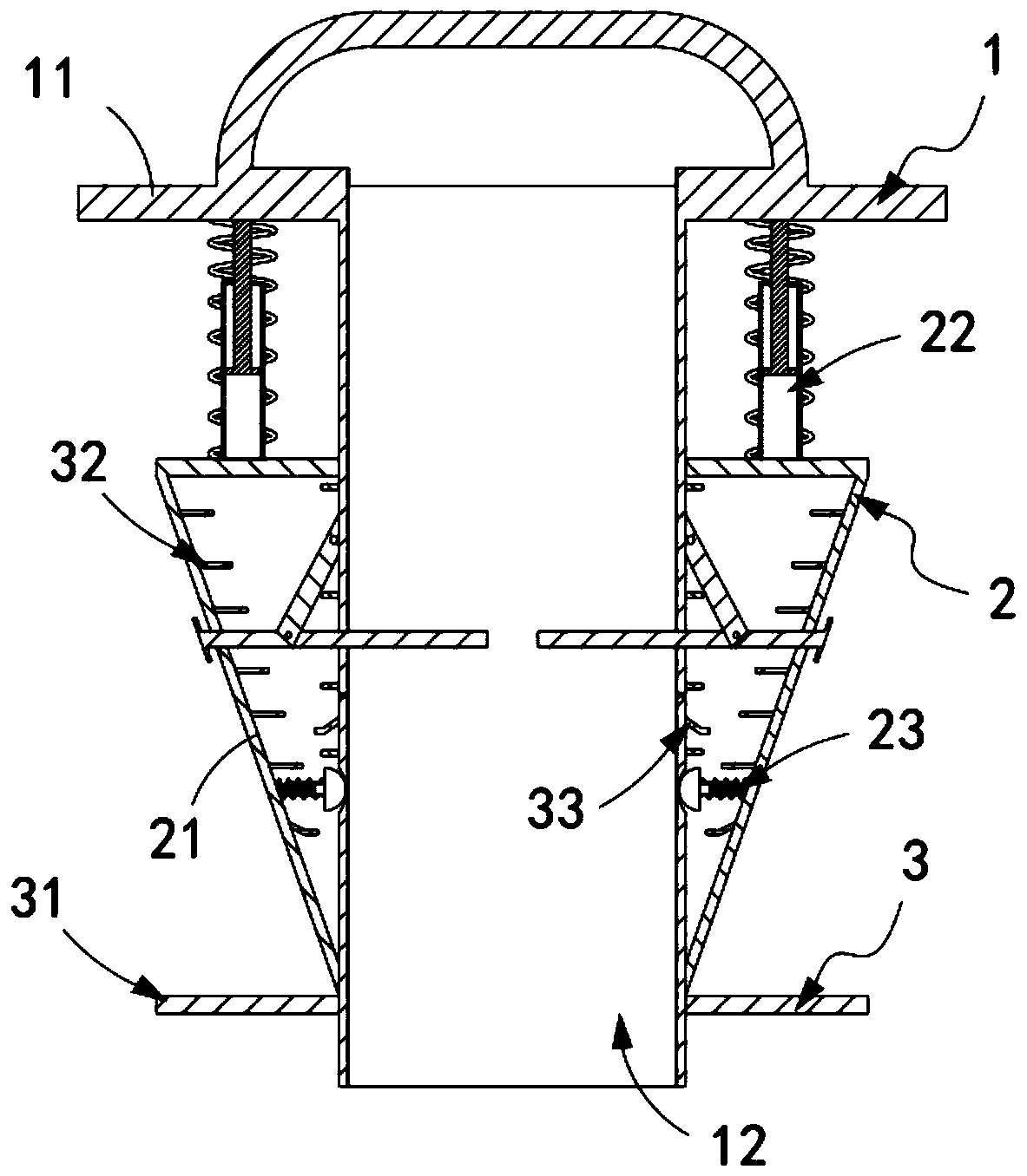 Precast slab material injection plug pin integrated device