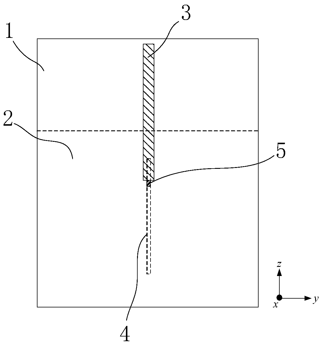 Bipolar antenna with planar monopole and slot structure