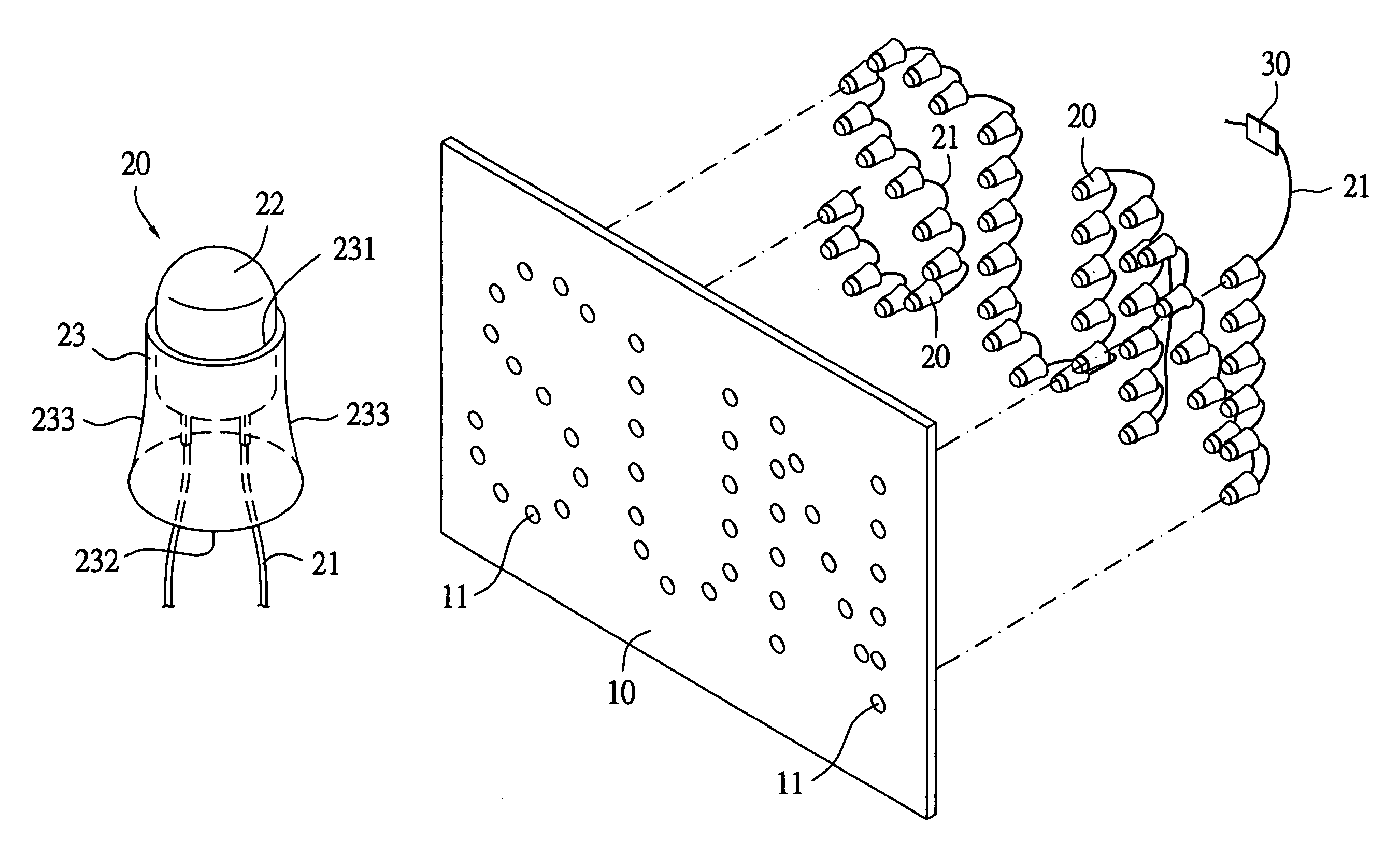 Waterproof light-emitting-diode illuminating device