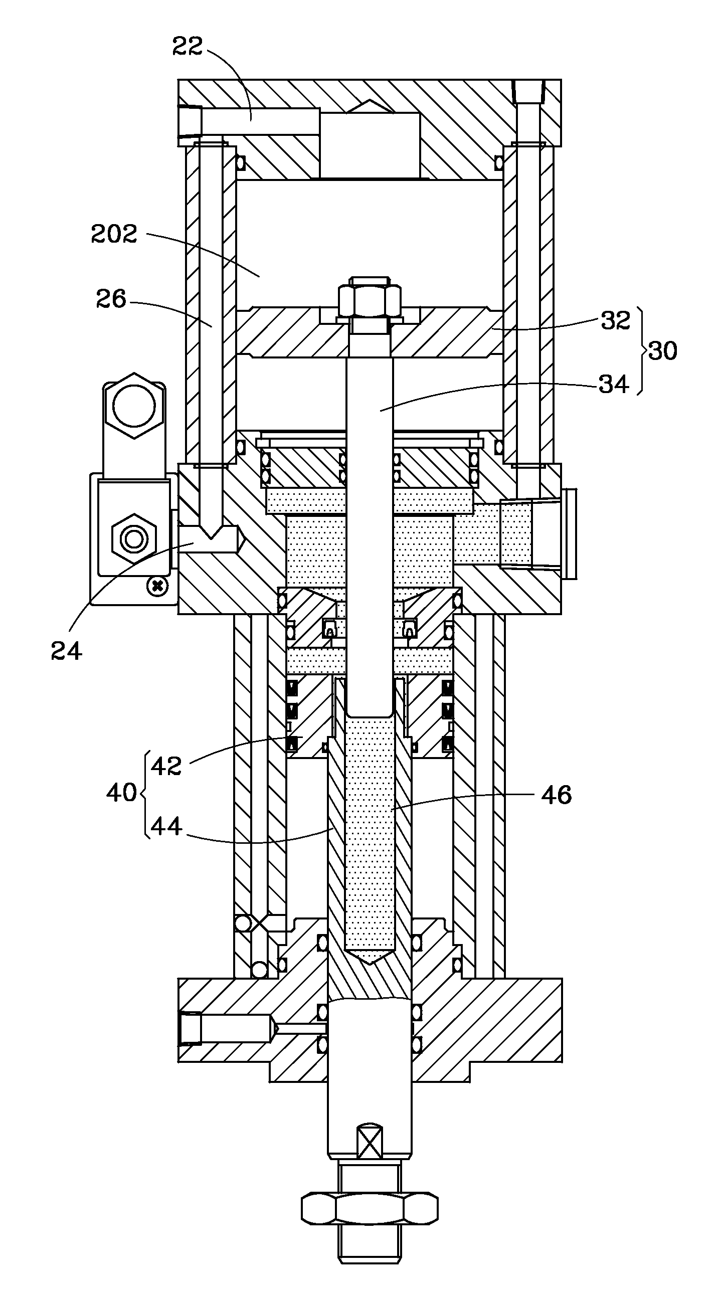 Pressure cylinder having a hidden loop design