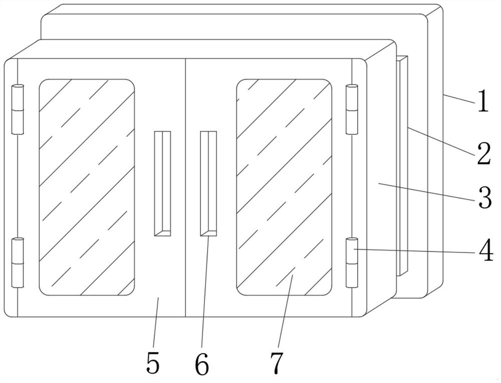 A distribution box for electrical automation with functions of easy observation and easy loading and unloading